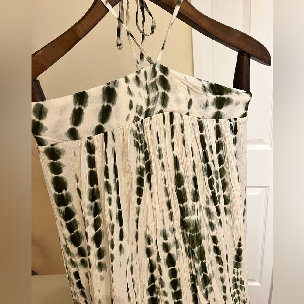 EARTHBOUND Green and White Striped Dress